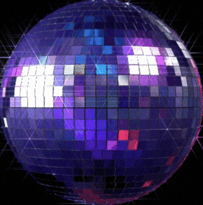 An animated gif of a spinning disco ball